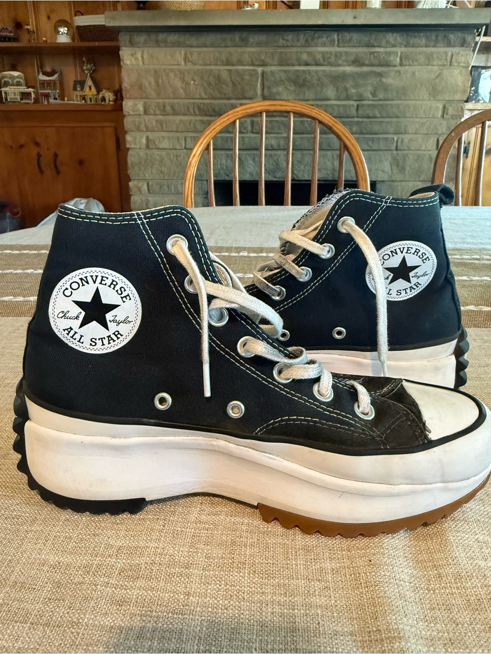 Converse Kids Black High-Top Platform Chuck Taylor Sneakers